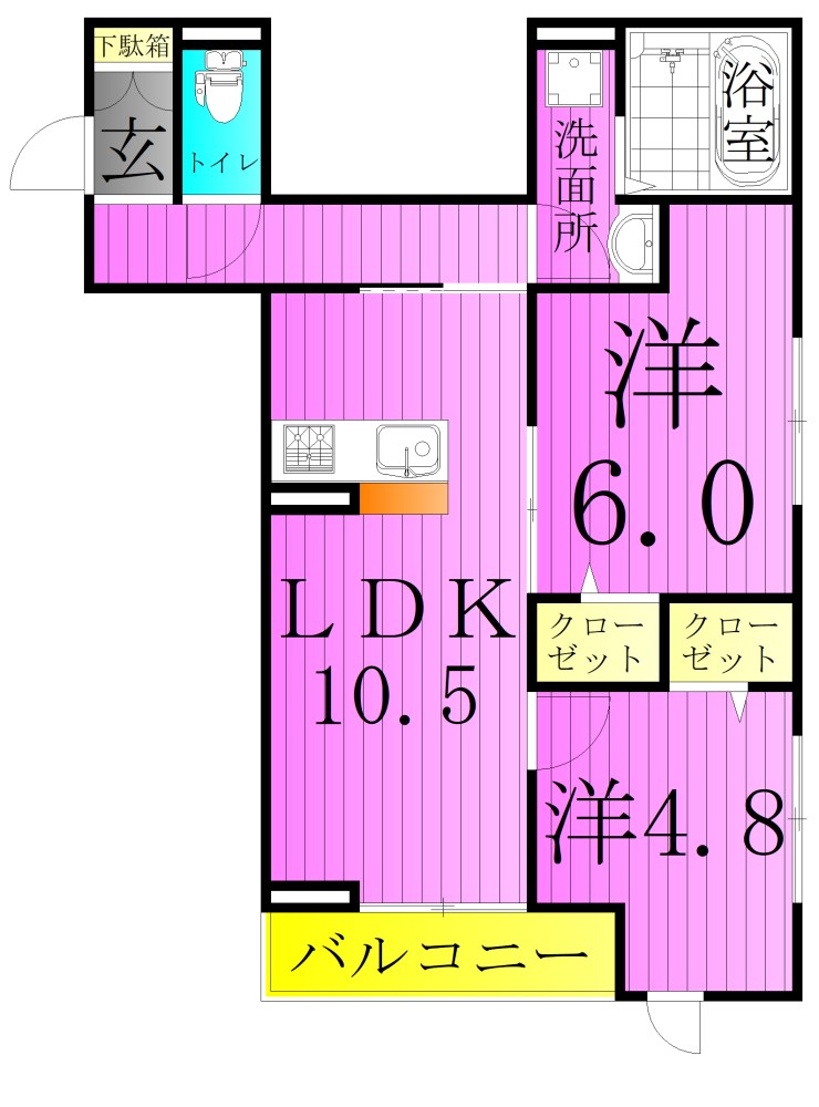 セレスティア西綾瀬 間取り図