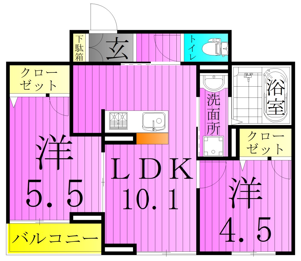 セレスティア西綾瀬 間取り図