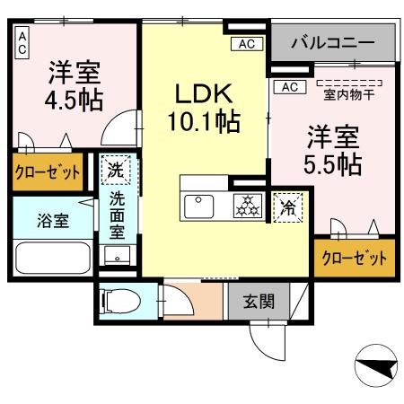 セレスティア西綾瀬 間取り図