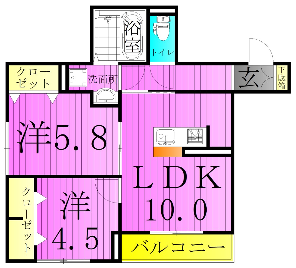 セレスティア西綾瀬 間取り図