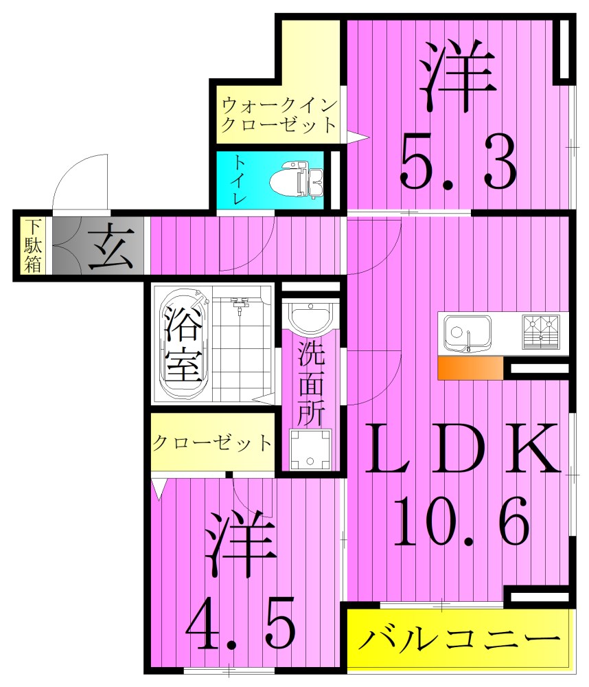 セレスティア西綾瀬 間取り図
