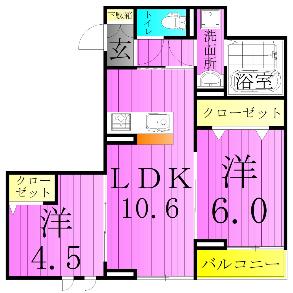 セレスティア西綾瀬 間取り図