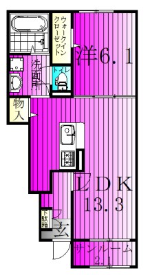メゾンサンパティークⅢ 104号室 間取り