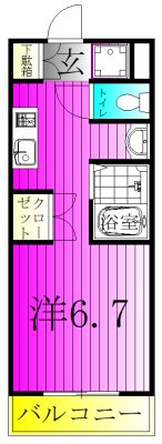 ペルレシュロスPartⅧ 606号室 間取り