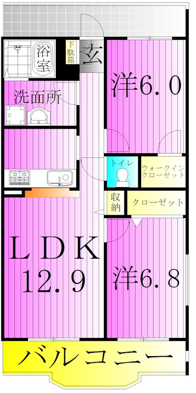 メトロステージ一ツ家 間取り図