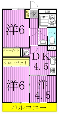 トリヴァンベール華仙 間取り図