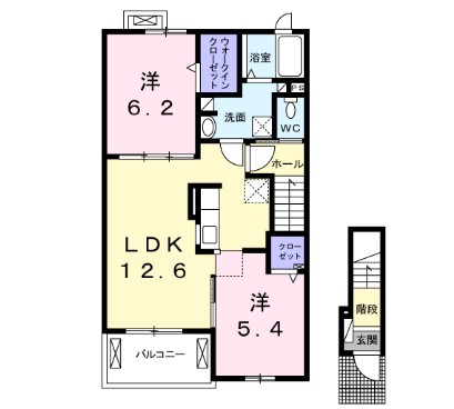 サンモール 205号室 間取り
