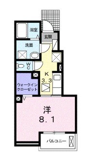 ヴィラ　南流山　Ⅱ 102号室 間取り