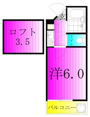 ジュネパレス塚本 205号室 間取り