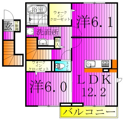 ソラーナ　フェリス 201号室 間取り