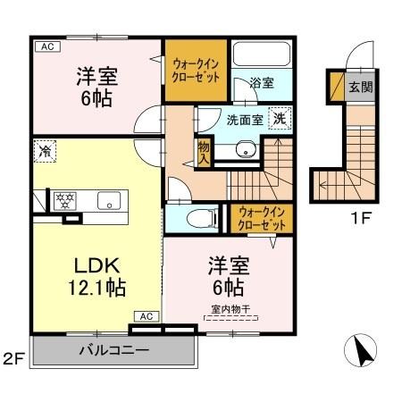 ソラーナ　フェリス 202号室 間取り