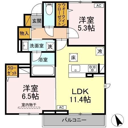 トランキーノ　パルク 101号室 間取り