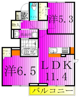 トランキーノ　パルク 101号室 間取り
