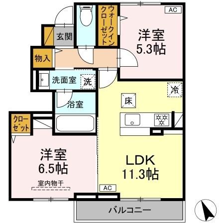 トランキーノ　パルク 103号室 間取り