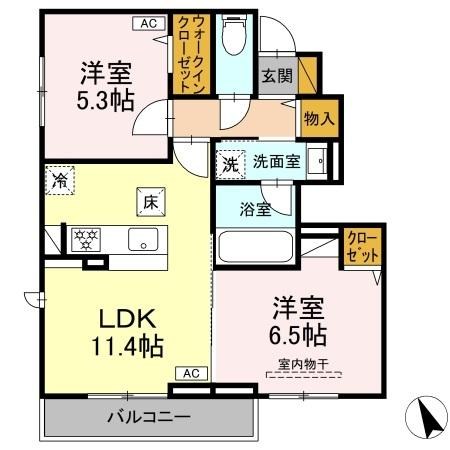 トランキーノ　パルク 105号室 間取り