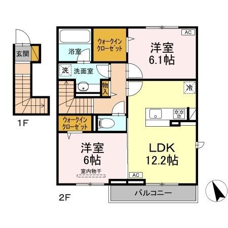 トランキーノ　パルク 201号室 間取り