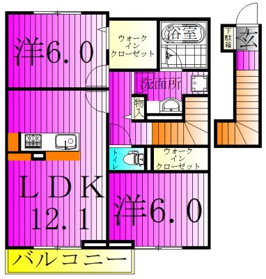 トランキーノ　パルク 202号室 間取り