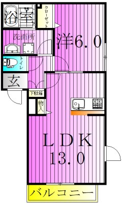 Twin Leaves　B 間取り図