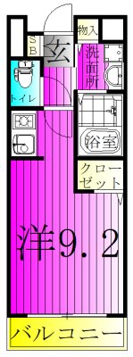 ヴィラハミング 101号室 間取り