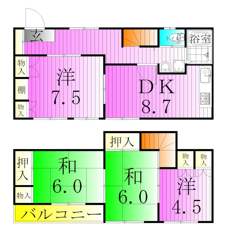 岡田貸家 間取り図