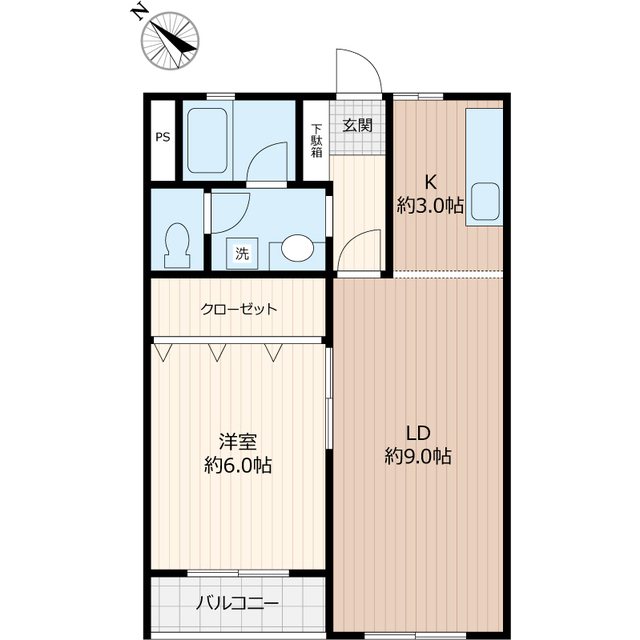 オノックスヒル 203号室 間取り