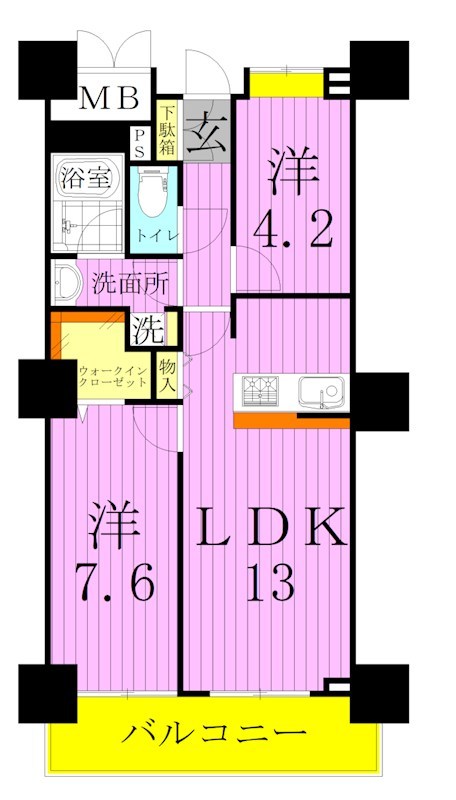 ロイヤルパークスタワー南千住 間取り図