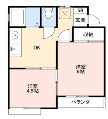 グリーンハイツ 203号室 間取り