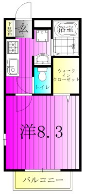 オークヴィラ 205号室 間取り