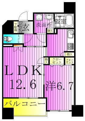 カスタリア荒川 間取り図