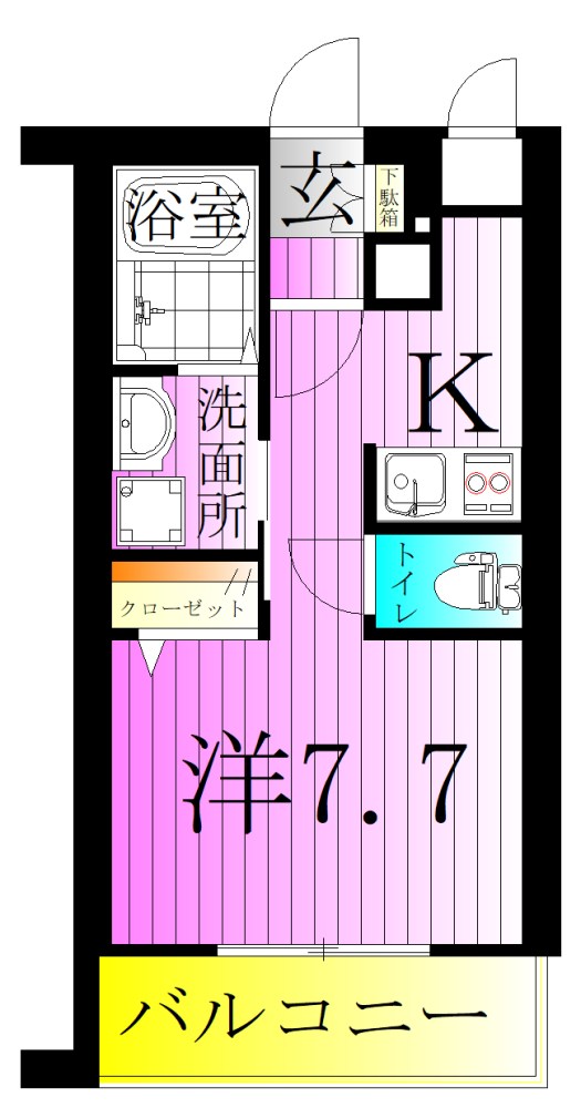 エストゥルース亀有 間取り図