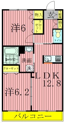 グランドステージ柏 305号室 間取り