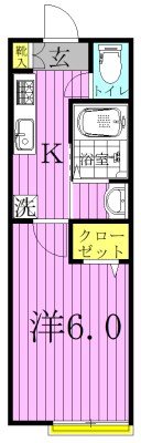 プリマヴェーラ 201号室 間取り