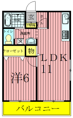 サンモール・Ｓ 103号室 間取り