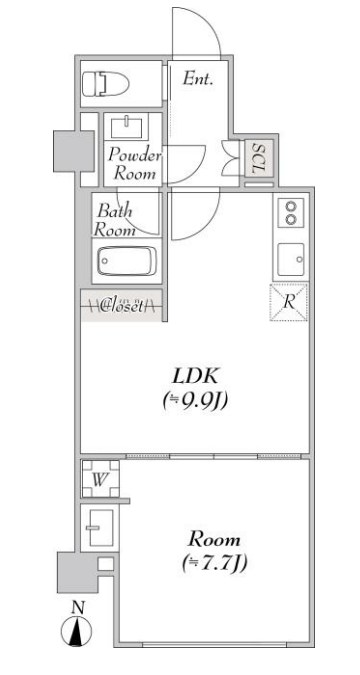 ルミーク北千住 間取り図