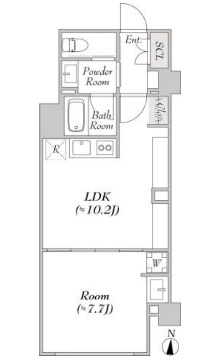 ルミーク北千住 間取り図
