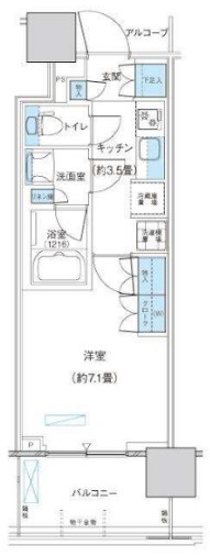 パークシティ柏の葉キャンパス　ザ・ゲートタワー　ウエスト 411号室 間取り