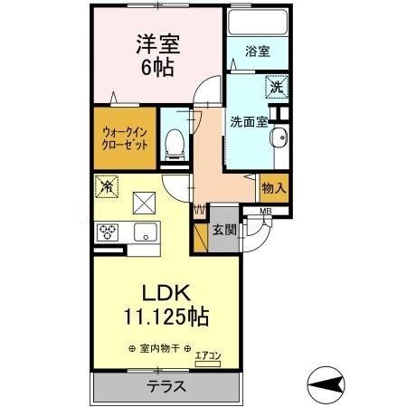 ブリランテ　A  108号室 間取り