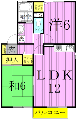 グランフィオーレ 203号室 間取り
