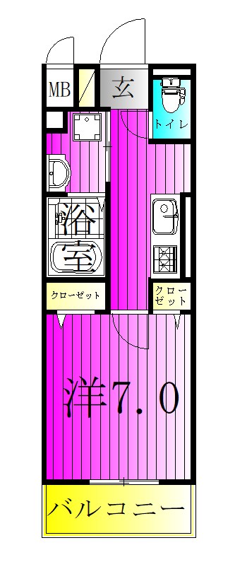 ソルス・おおたか 102号室 間取り