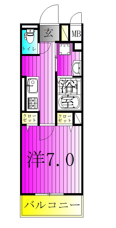 ソルス・おおたか 105号室 間取り