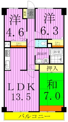 プレジール西新井  間取り図