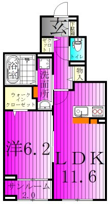 ココ　ラ　フェリーチェＢ 102号室 間取り