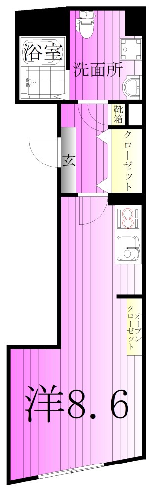 Ｃｒｏｓｓ　Ｇｒａｙ町屋 間取り図