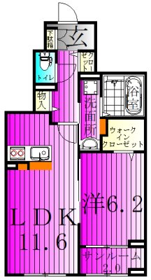 ココ　ラ　フェリーチェＢ 104号室 間取り