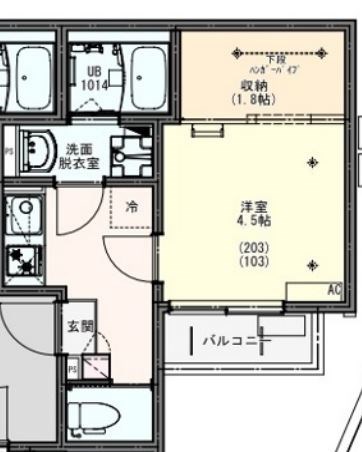 KEIAI RESIDENCE 五香 203号室 間取り