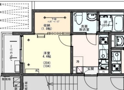 KEIAI RESIDENCE 五香 104号室 間取り