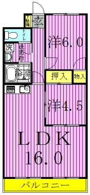 サンライフ天王台 1001号室 間取り