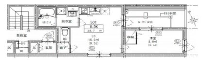 Meldia　Residential　北千住 間取り図