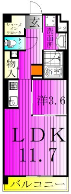 ART RESIDENCE IN OoTAKA-no-MORI 517号室 間取り