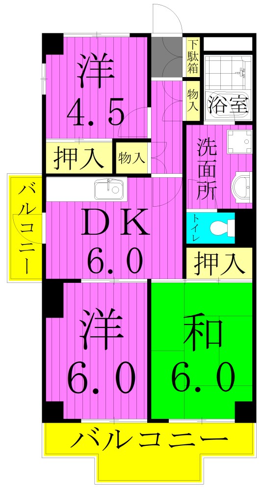 トータス竹ノ塚 間取り図